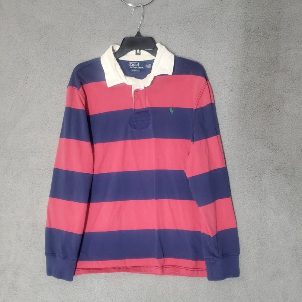 Vintage Polo Ralph Lauren Men’s XL Thick Stripe Rugby Shirt
